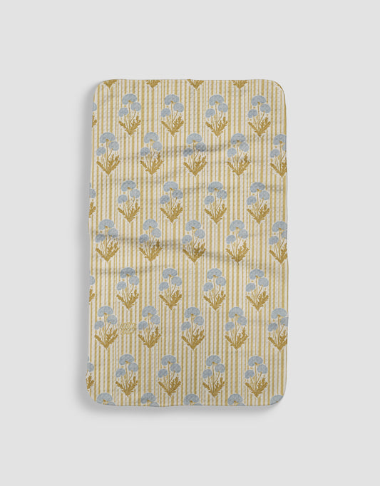 Blue Flowers On Stripes