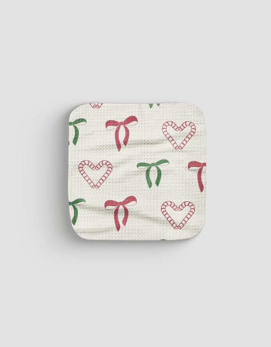Bows + Canes Dishcloth - Loom Loom