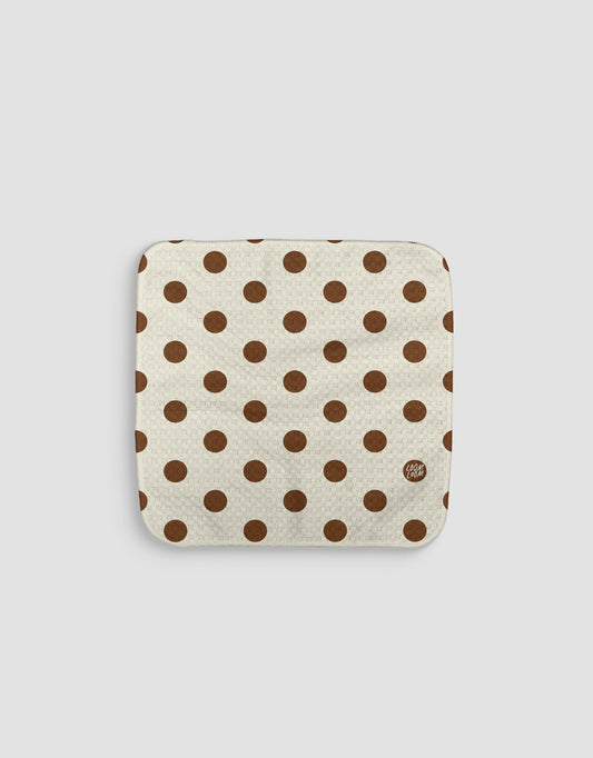 Brown Tan Polka Dot Dishcloth