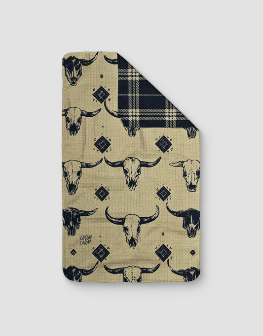 Bull Skull Plaid Reversible - Loom Loom