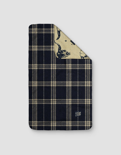 Bull Skull Plaid Reversible - Loom Loom