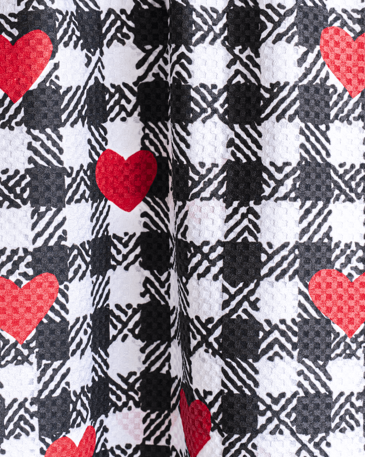 BW Plaid Hearts - Loom Loom