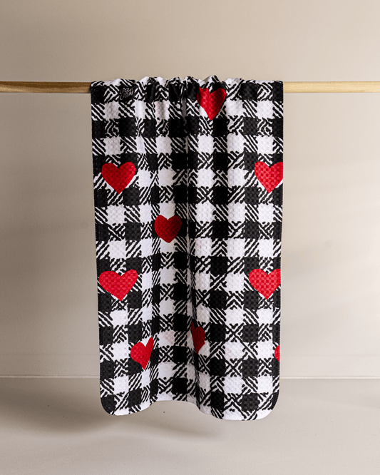 BW Plaid Hearts - Loom Loom