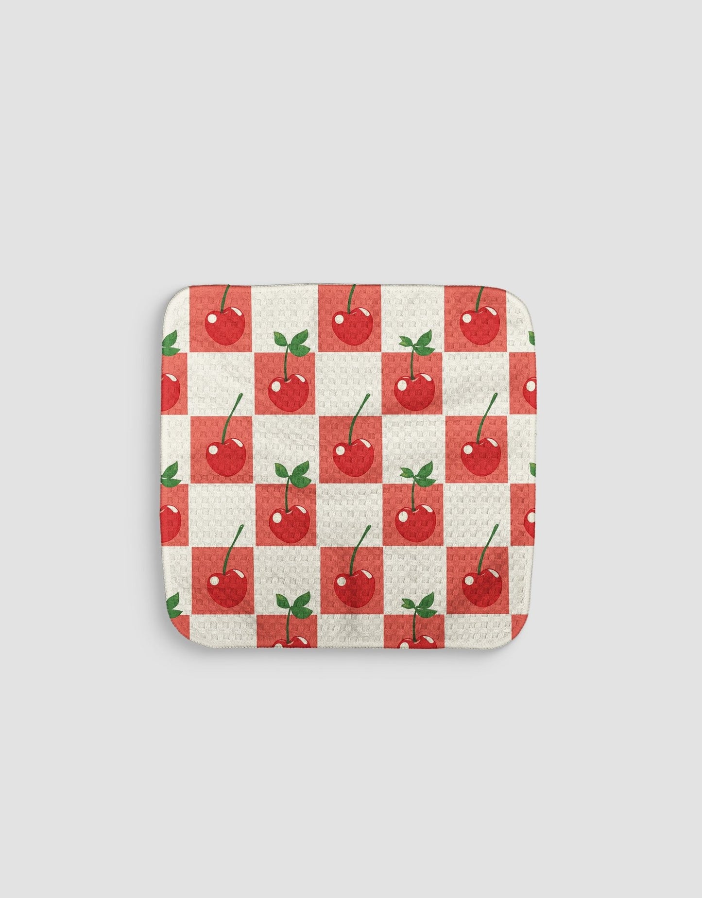 Cherry Checkers Dishcloth - Loom Loom