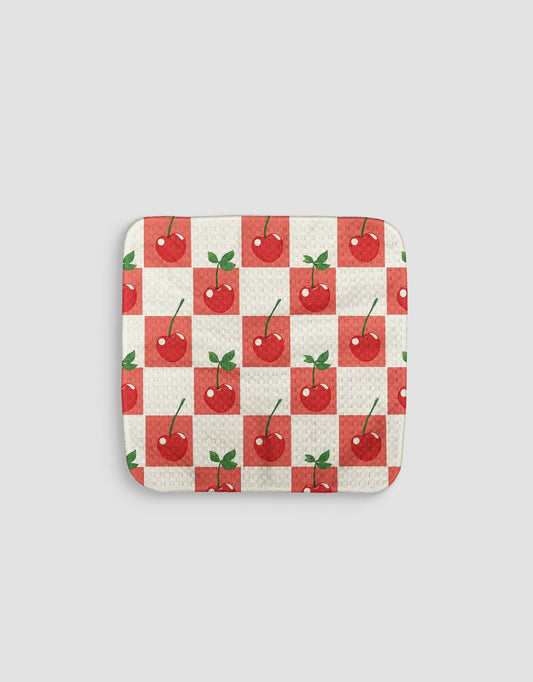 Cherry Checkers Dishcloth - Loom Loom