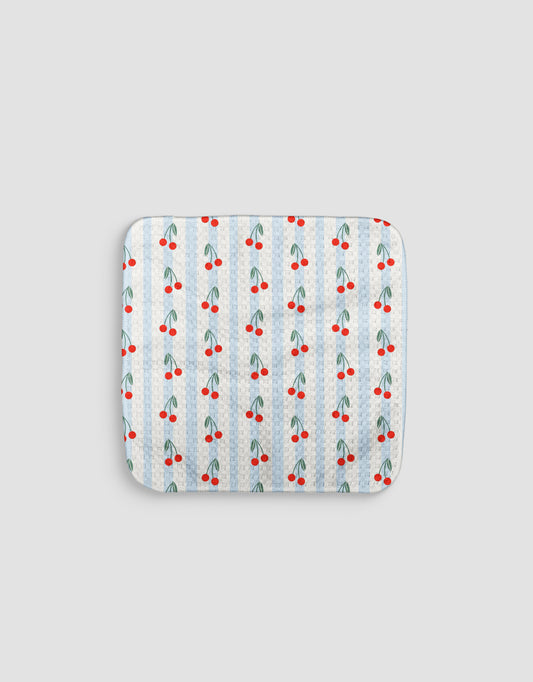 Cherry Stripes Dishcloth