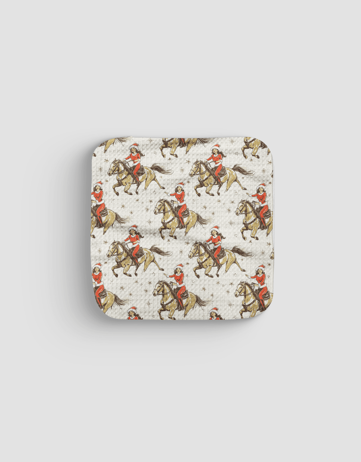 Christmas Cowgirls Dishcloth - Loom Loom