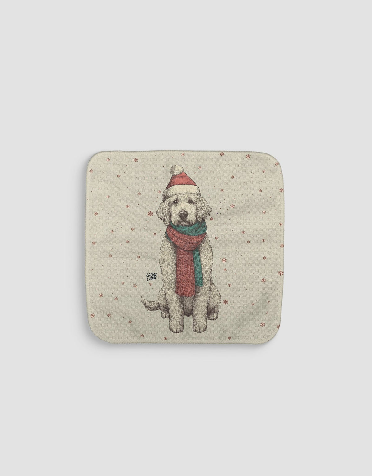 Christmas Doodle Dishcloth - Loom Loom