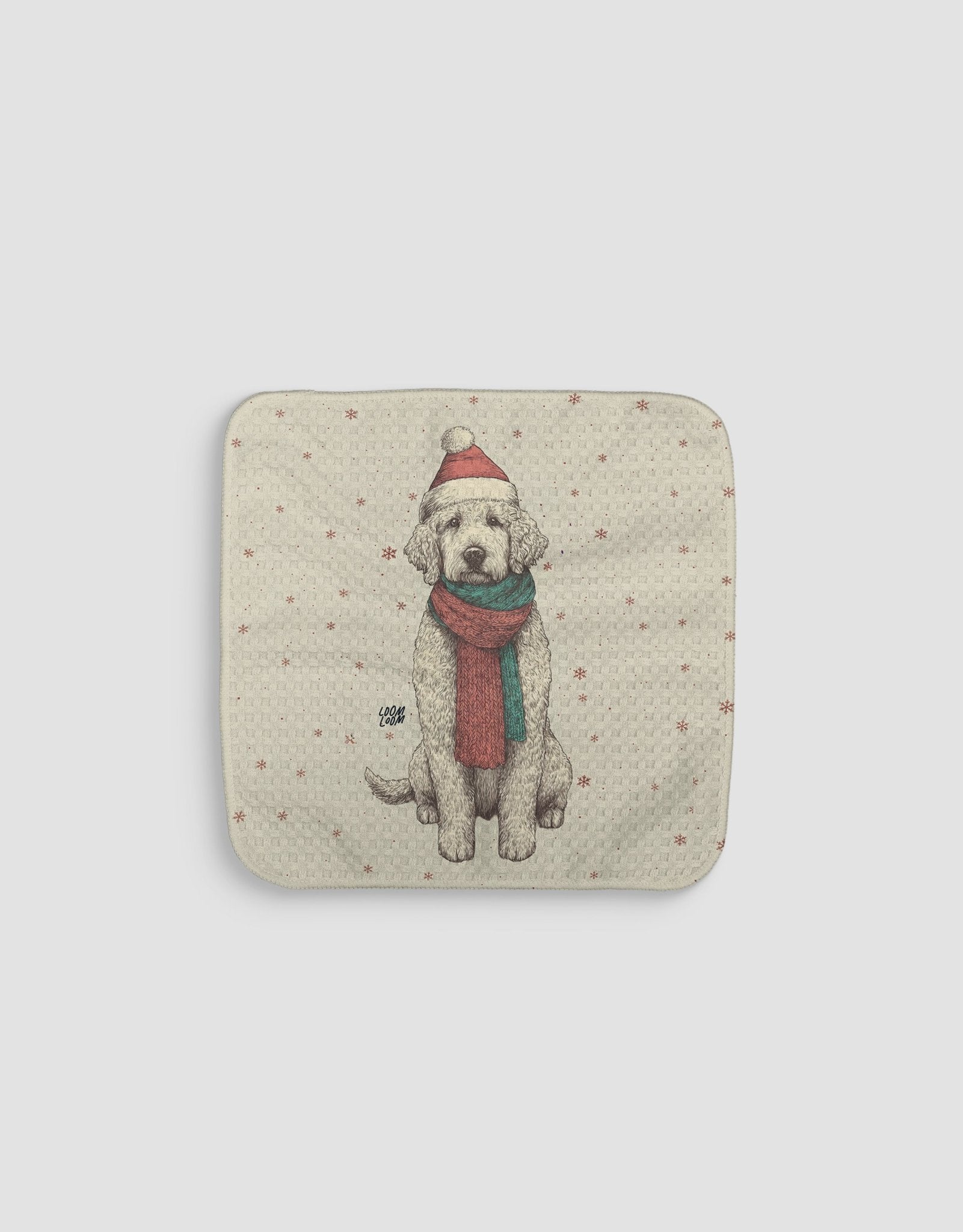 Christmas Doodle Dishcloth - Loom Loom