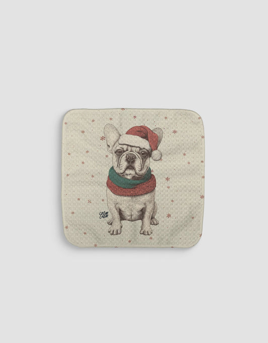 Christmas French Bulldog Dishcloth - Loom Loom