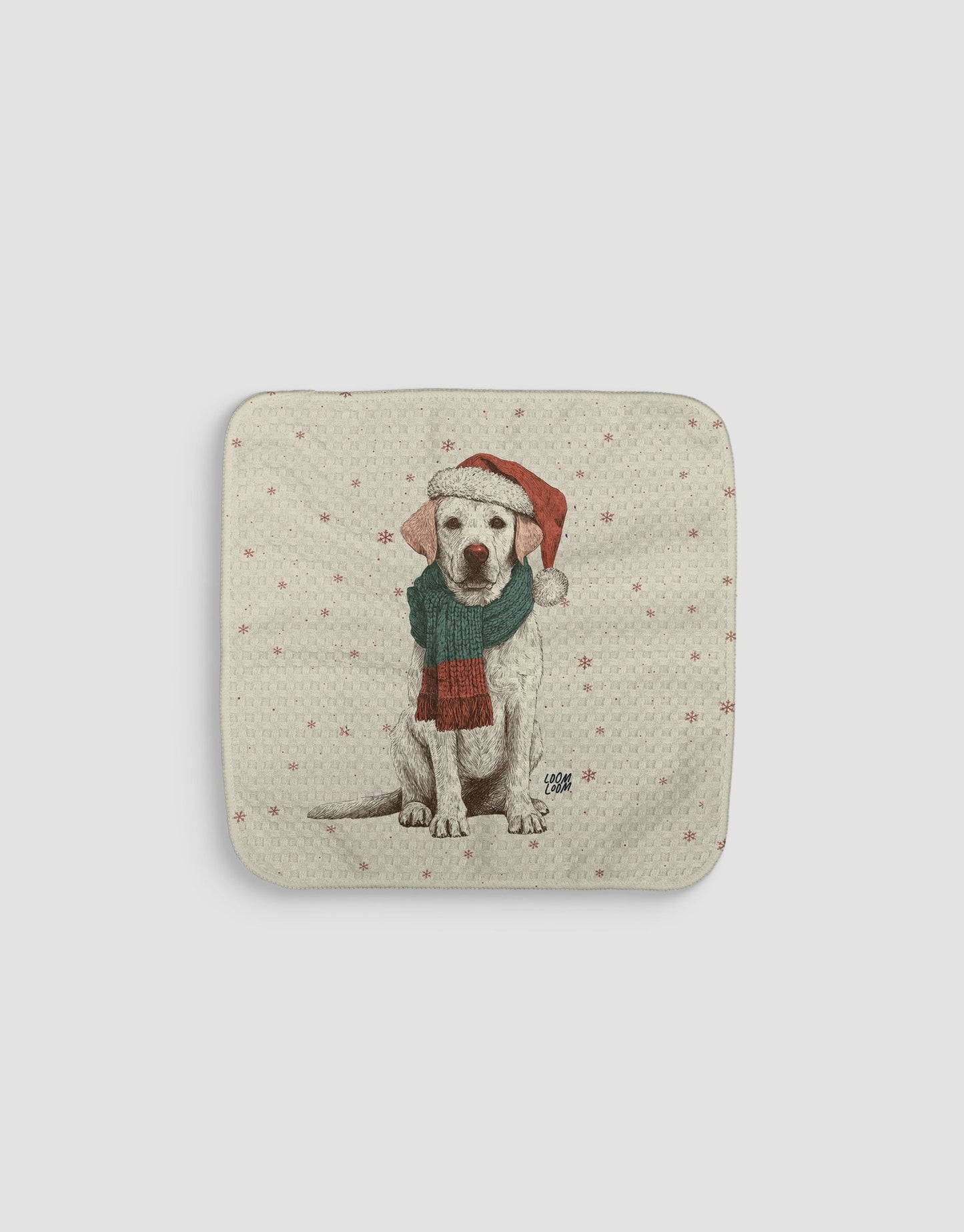 Christmas Lab Dishcloth - Loom Loom
