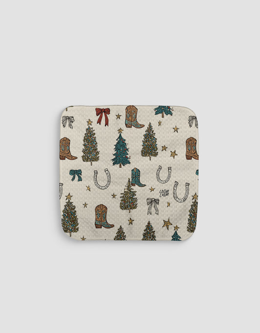 Christmas Boots Dishcloth