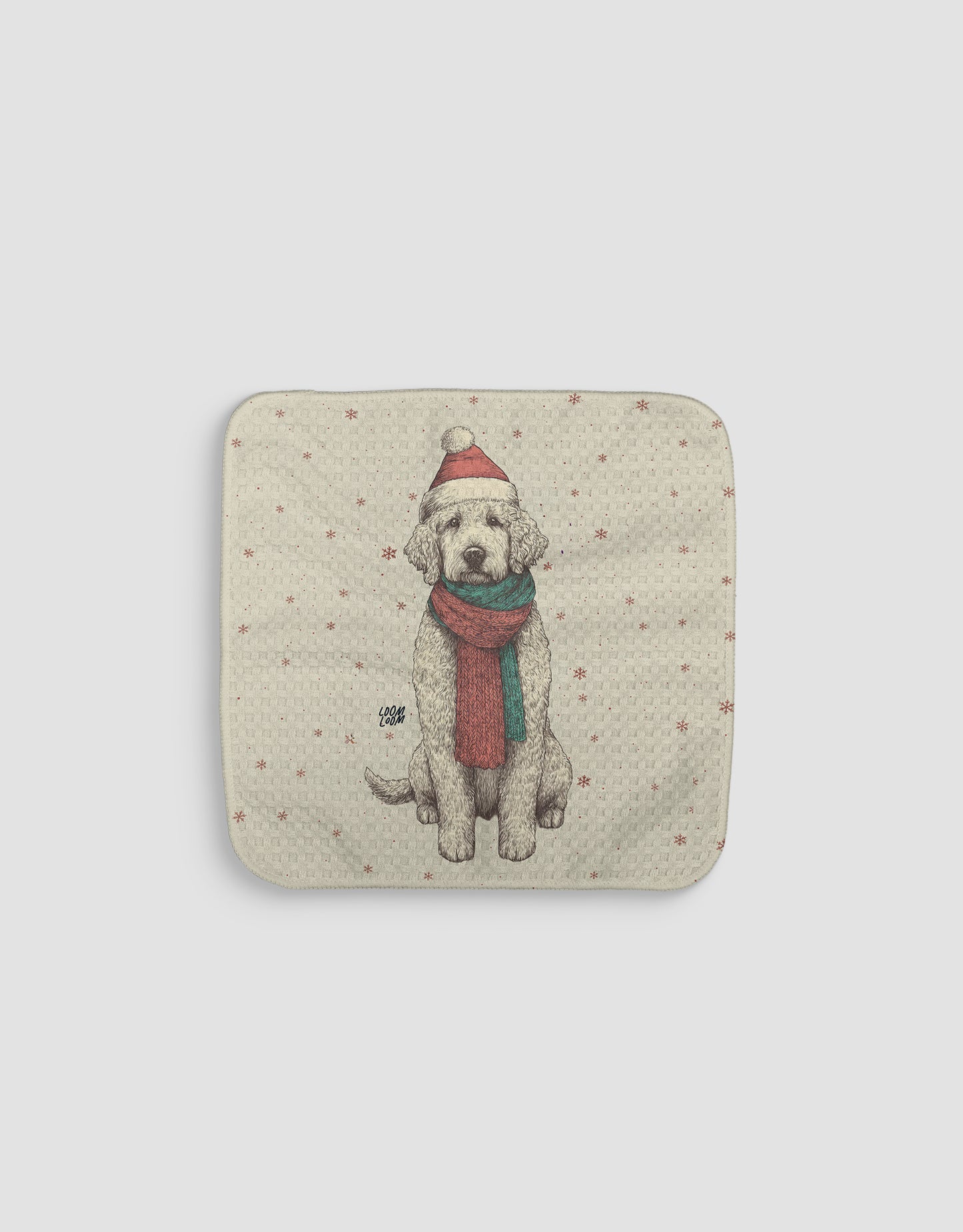 Christmas Doodle Dishcloth