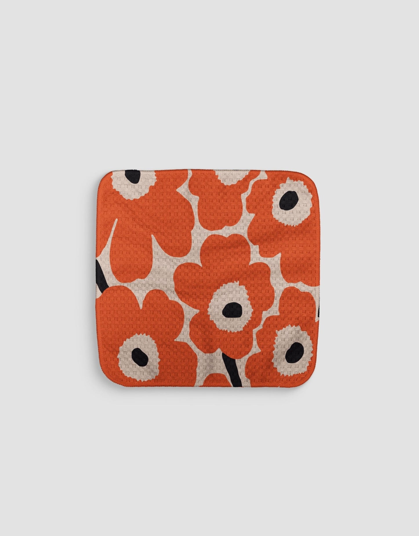 Chubby Flowers Orange Dishcloth - Loom Loom