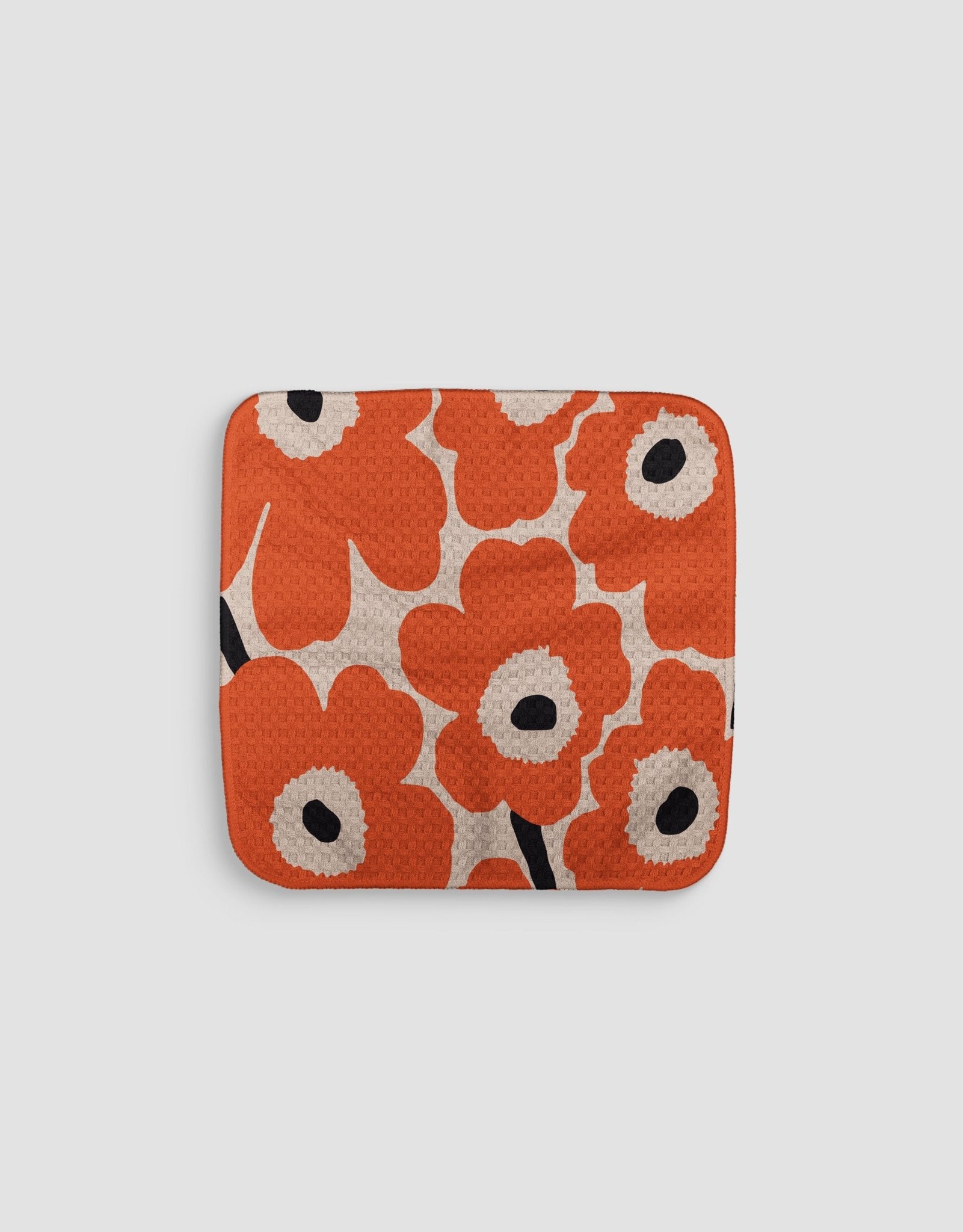 Chubby Flowers Orange Dishcloth - Loom Loom