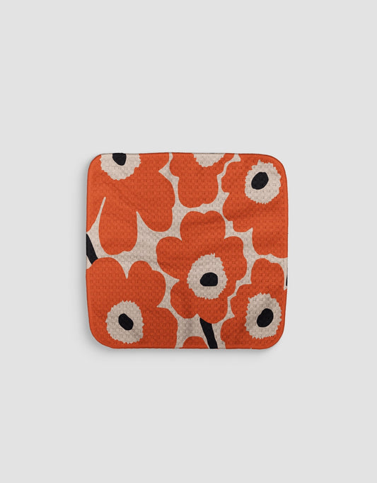 Chubby Flowers Orange Dishcloth - Loom Loom