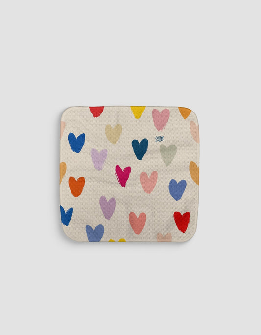 Colorful Hearts Dishcloth - Loom Loom