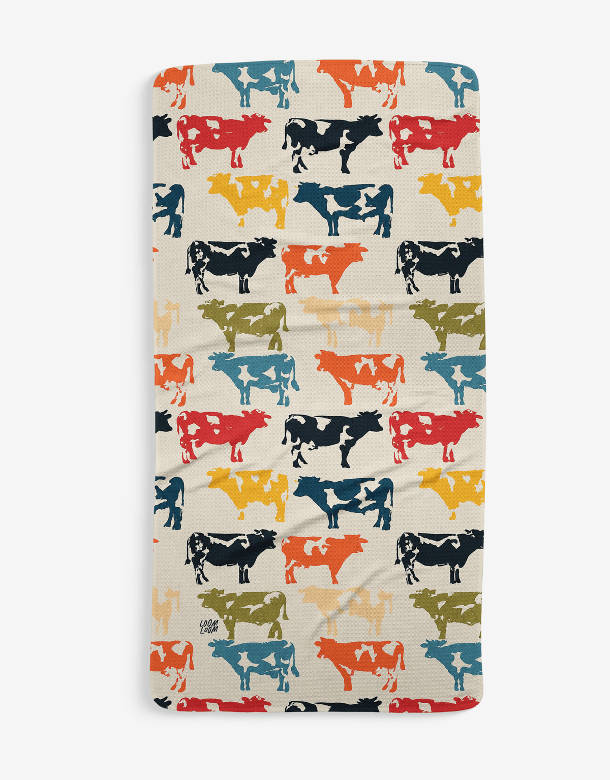 Cow Stencil Bath Towel - Loom Loom