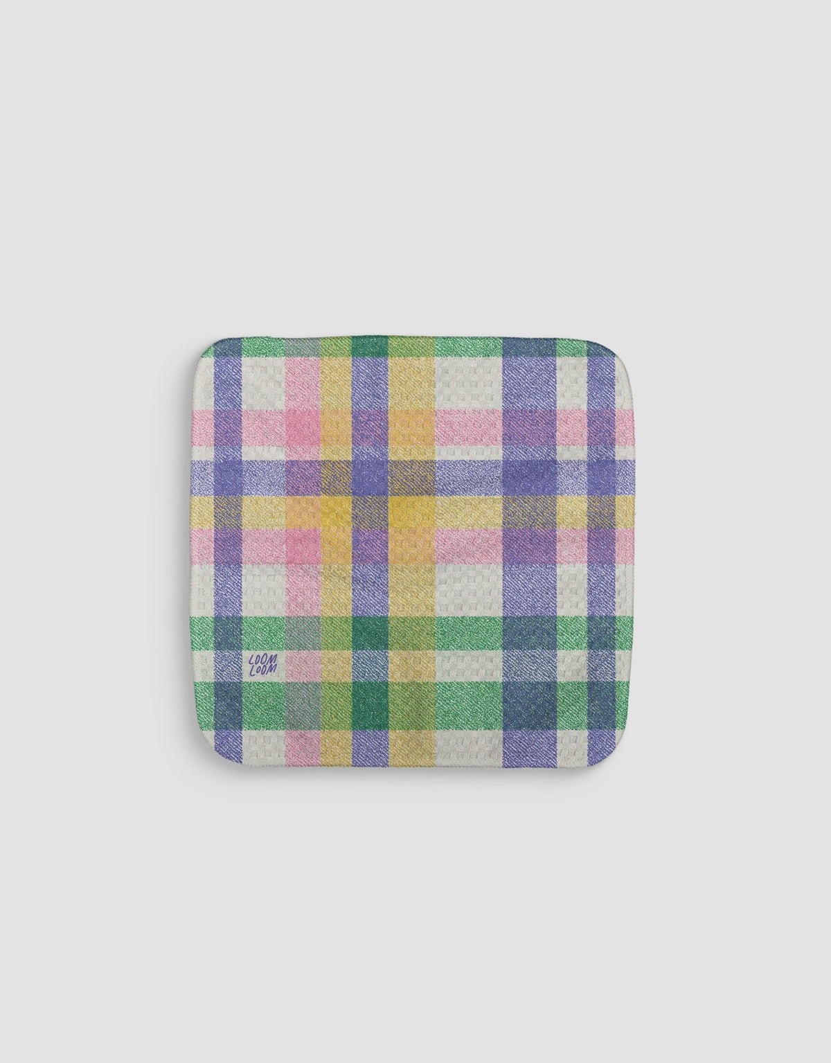 Crayon Spring Plaid Dishcloth - Loom Loom