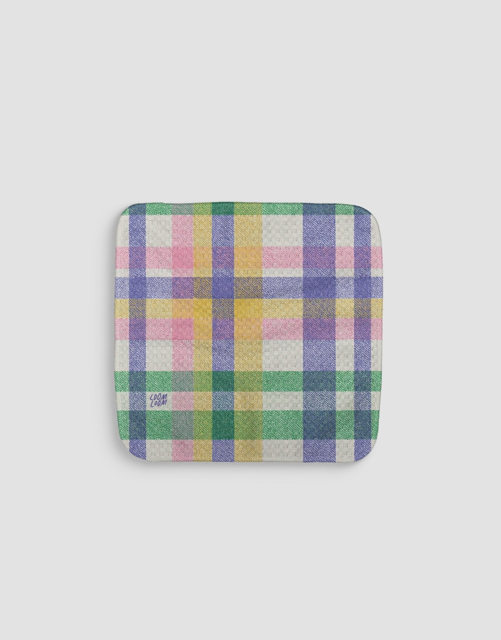 Crayon Spring Plaid Dishcloth - Loom Loom