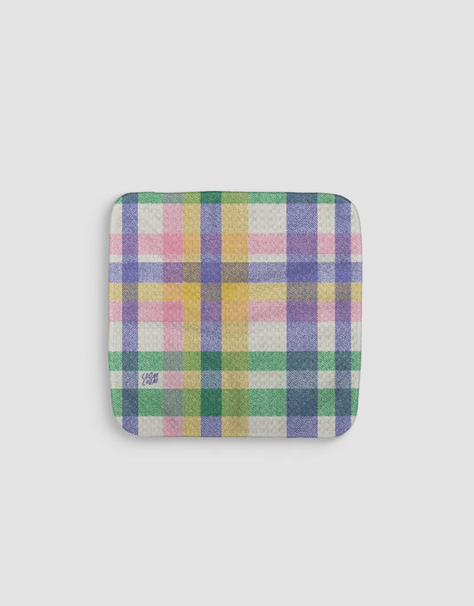 Crayon Spring Plaid Dishcloth - Loom Loom