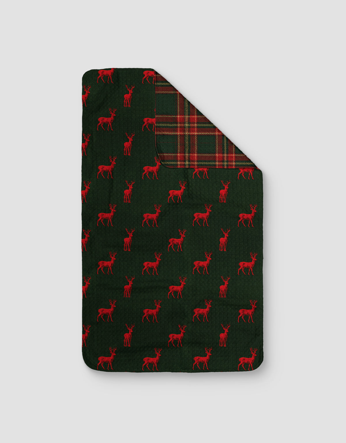 Red Reindeer Plaid Reversible