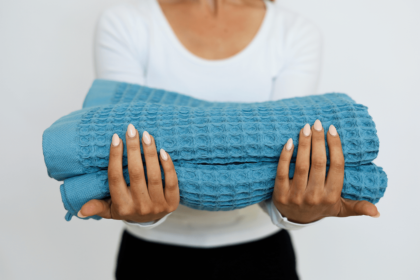 Denim Waffle Bath Towel - Loom Loom
