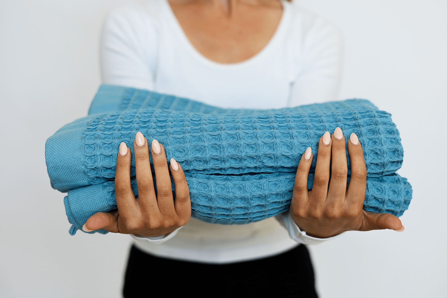 Denim Waffle Bath Towel - Loom Loom