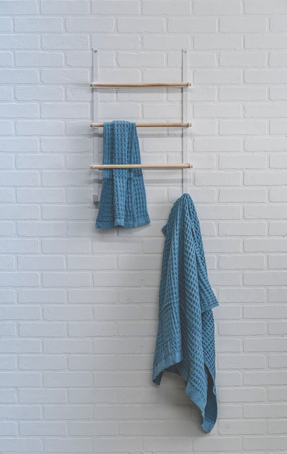 Denim Waffle Bath Towel - Loom Loom