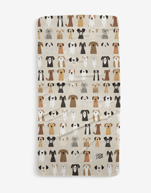 Dog Rows Bath Towel