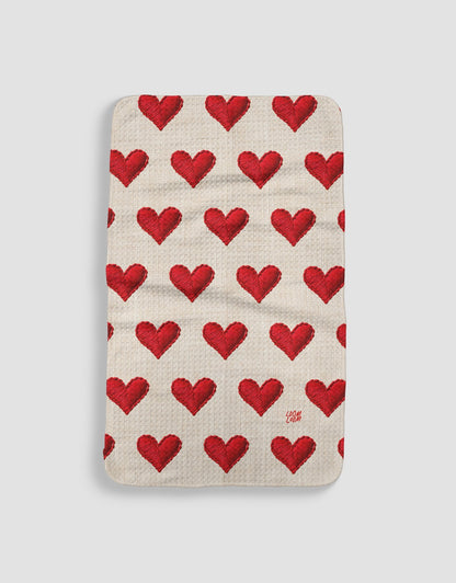 Embroidered Heart Rows - Loom Loom