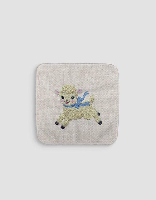 Embroidered Lamb Dishcloth