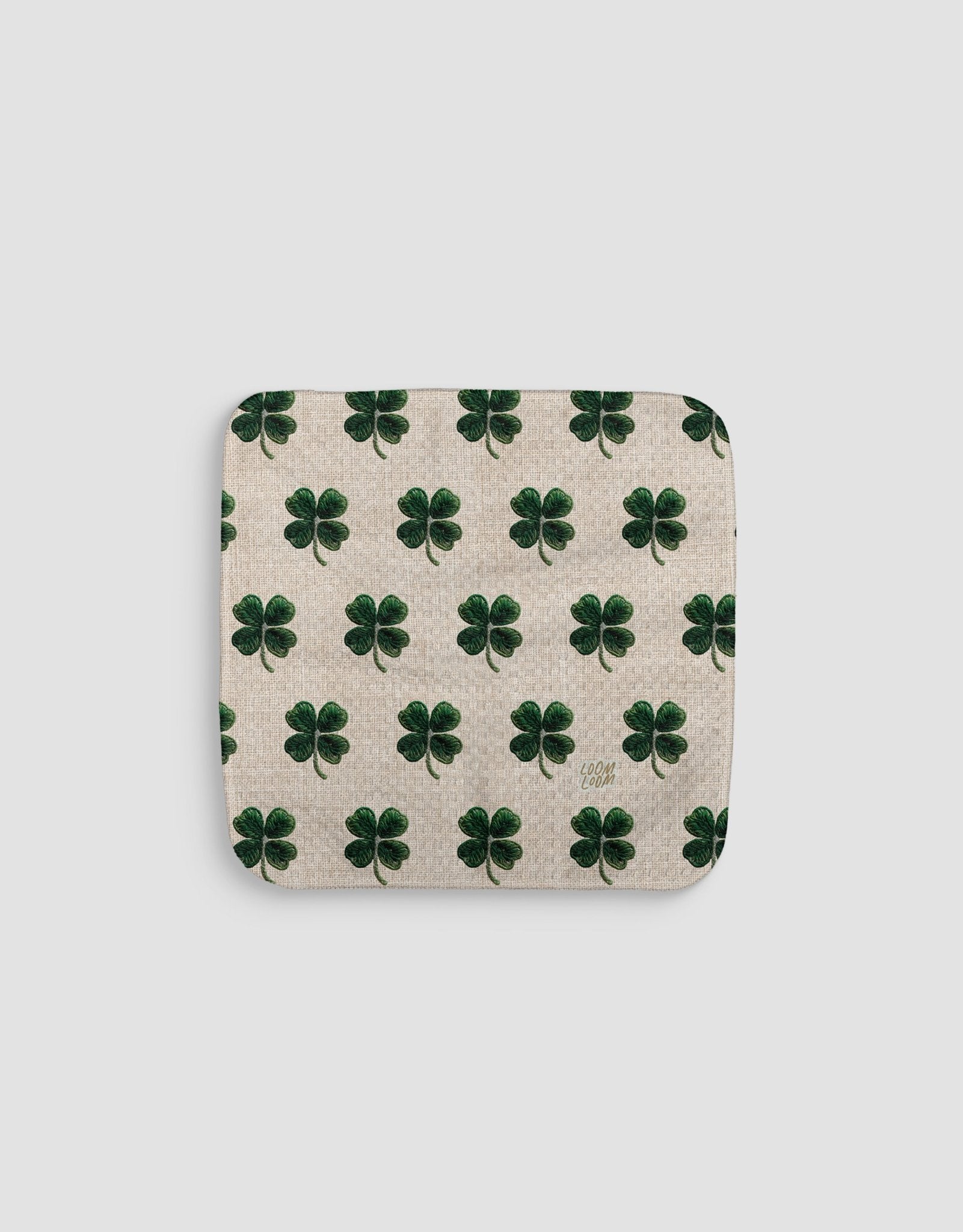 Embroidered Shamrock Rows Dishcloth - Loom Loom