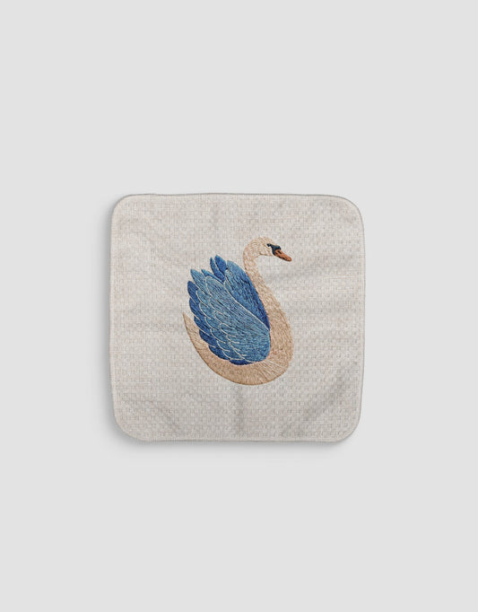 Embroidered Swan Dishcloth - Loom Loom