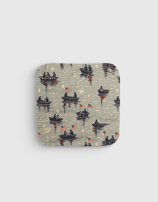 Fireworks On Lake Dishcloth - Loom Loom