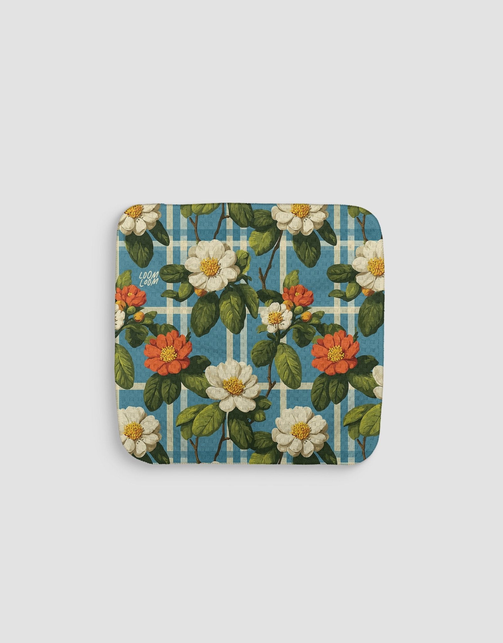 Floral Plaid Dishcloth - Loom Loom