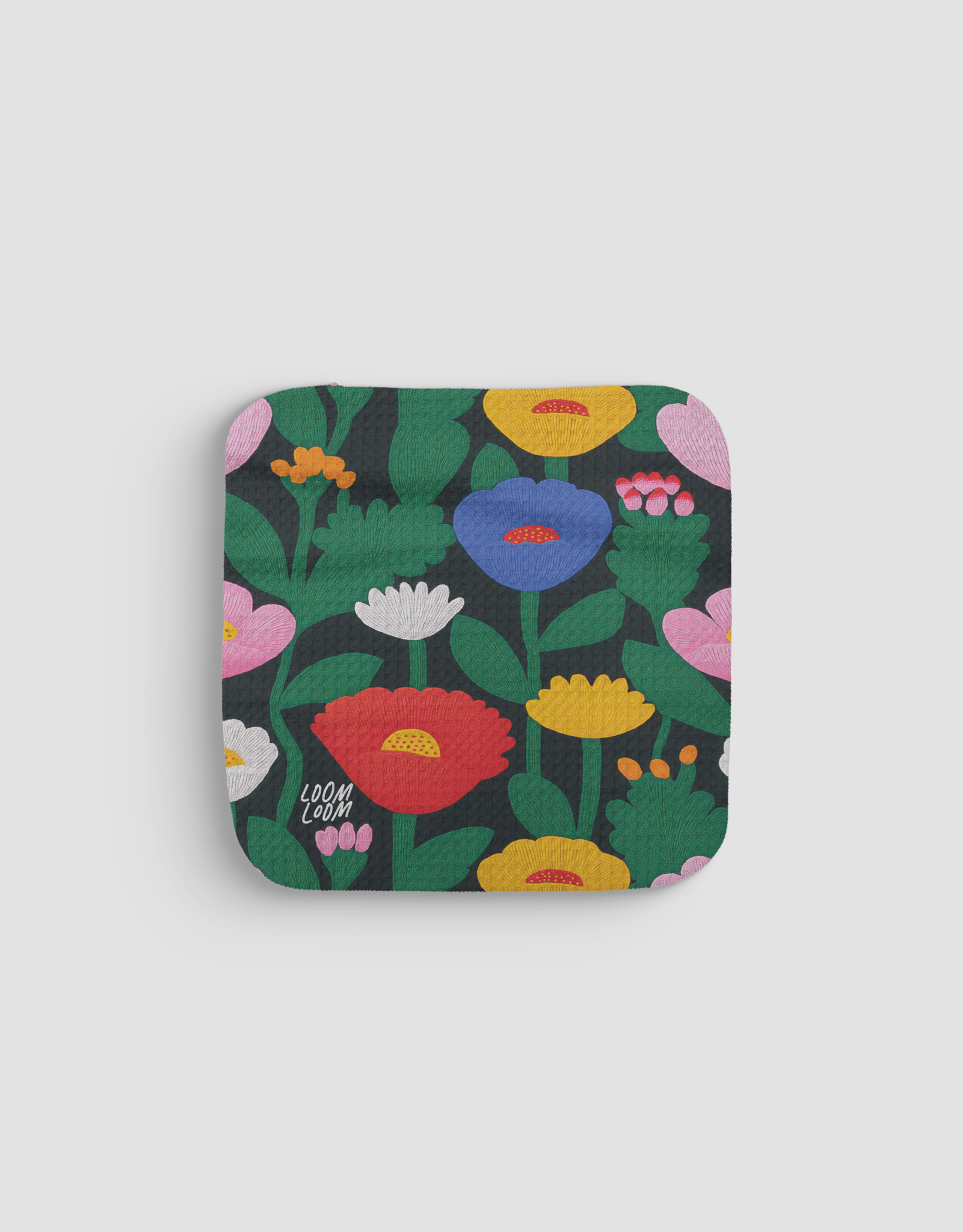 Flowers At Midnight Dishcloth - Loom Loom