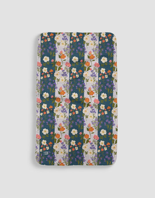 Flowers on Striped Grid - Loom Loom