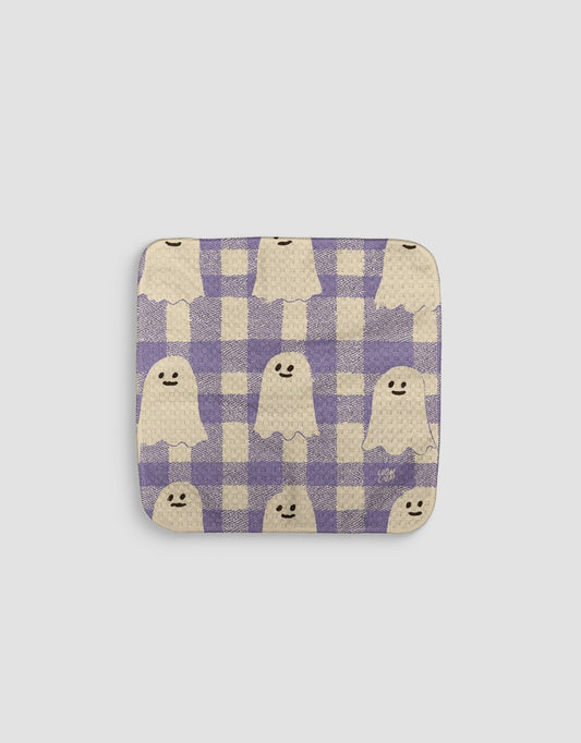 Ghost Gingham Purple Dishcloth - Loom Loom