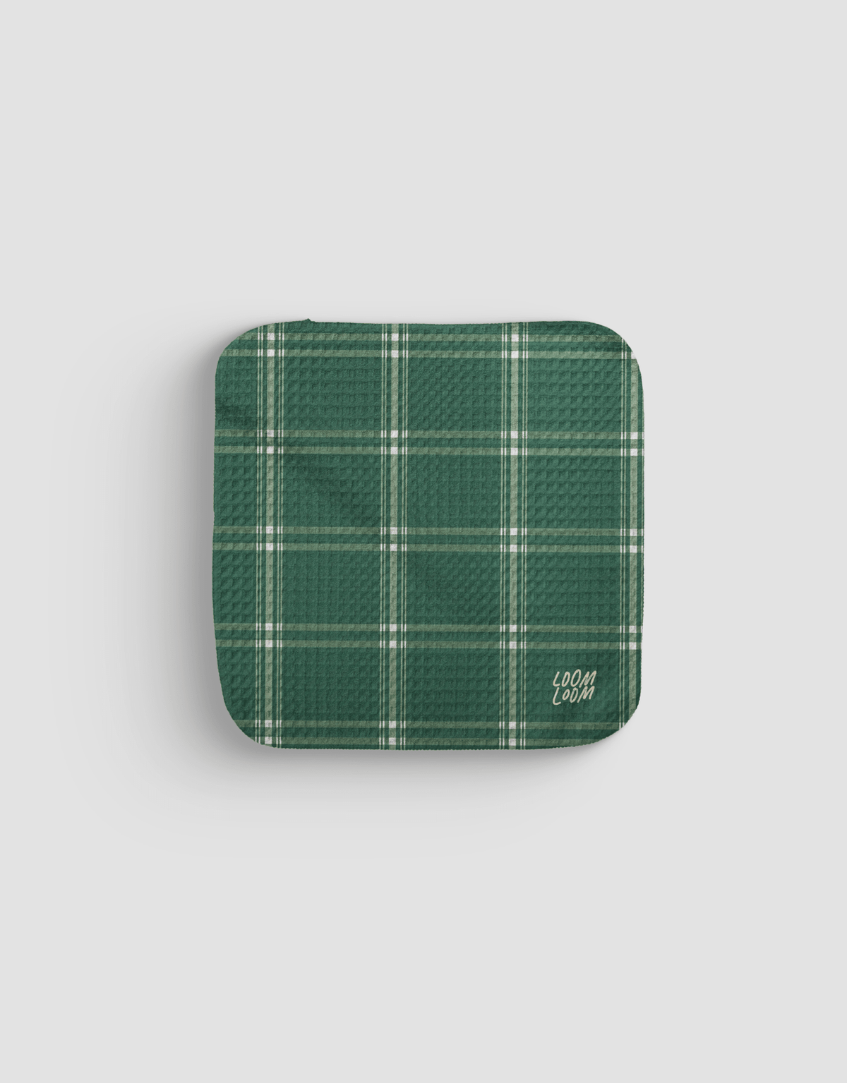 Green Plaid Dishcloth - Loom Loom