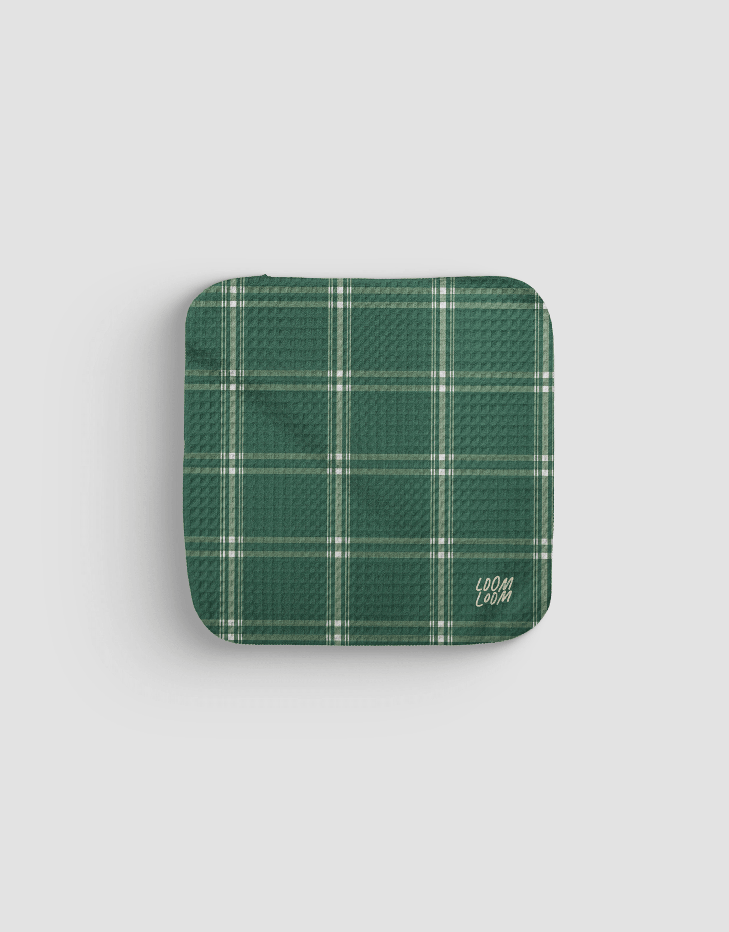 Green Plaid Dishcloth - Loom Loom