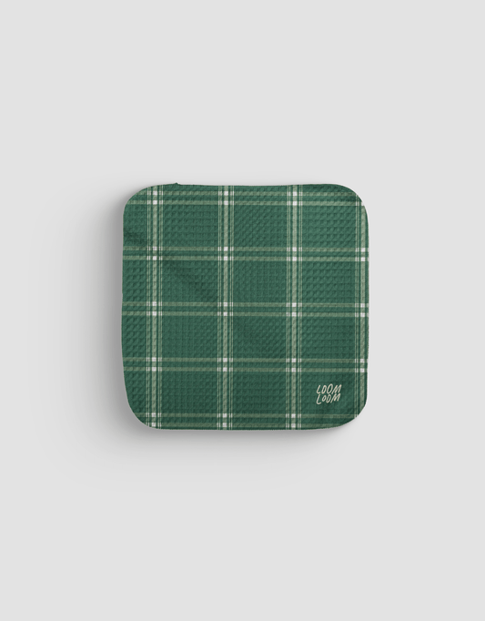 Green Plaid Dishcloth - Loom Loom