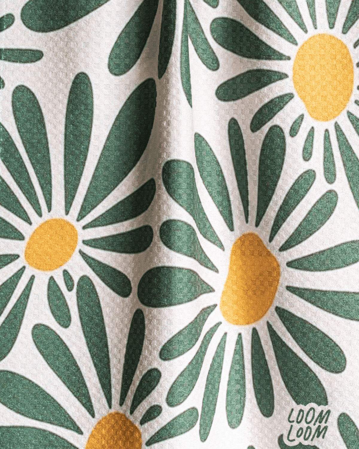 Green Yellow Flowers - Loom Loom