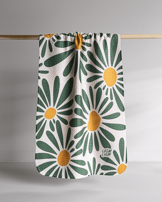 Green Yellow Flowers - Loom Loom