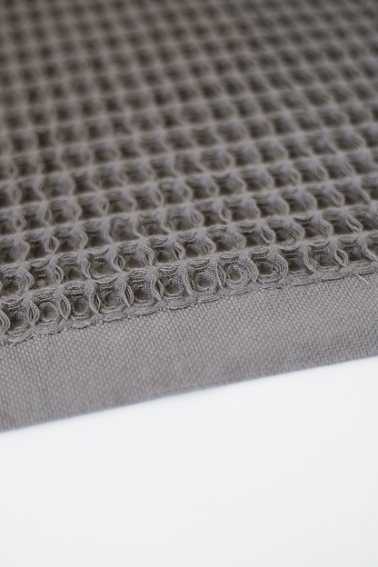 Grey Waffle Bath Sheet - Loom Loom