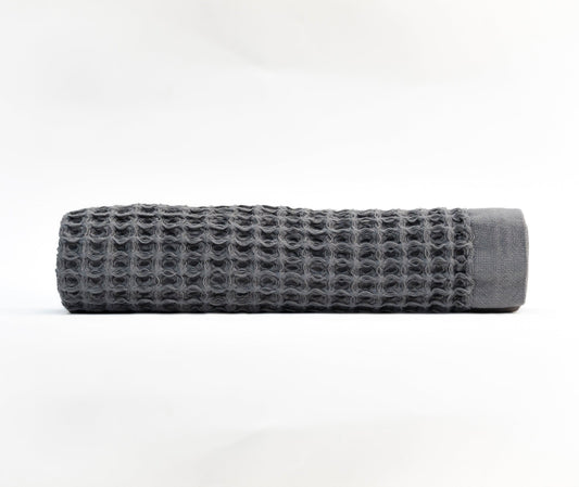 Grey Waffle Bath Towel - Loom Loom