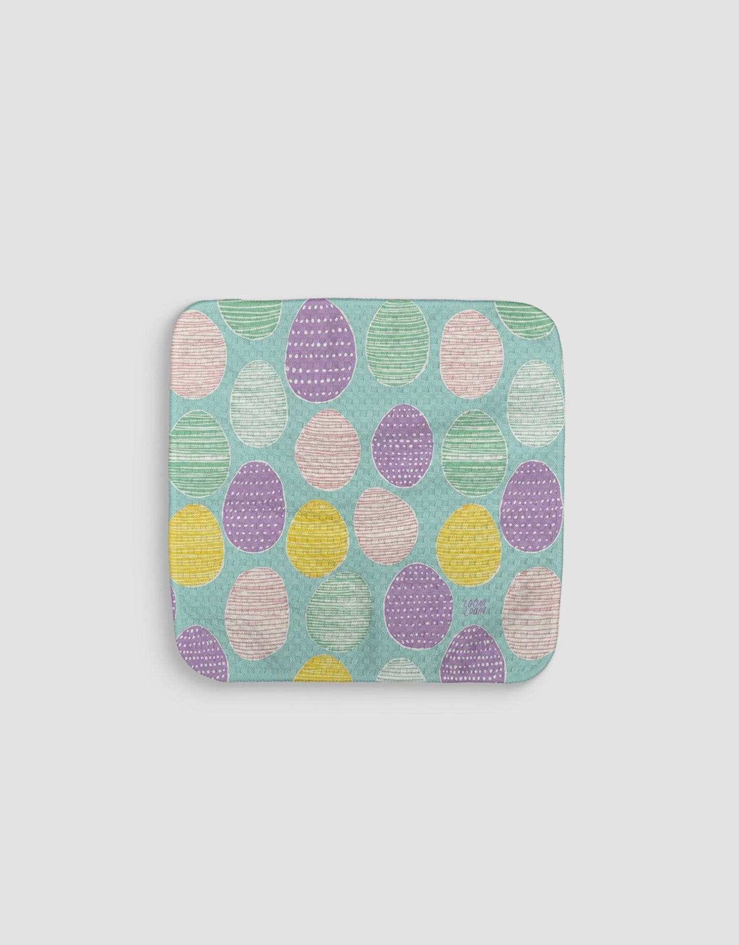 Hand - Drawn Easter Eggs Dishcloth - Loom Loom