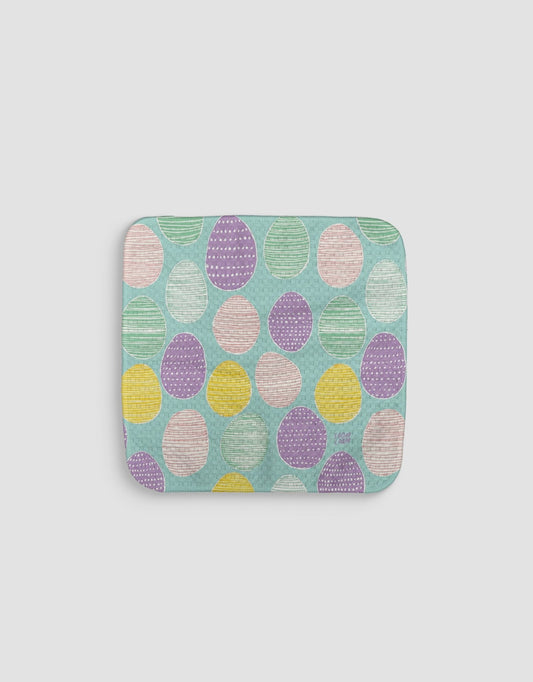 Hand - Drawn Easter Eggs Dishcloth - Loom Loom