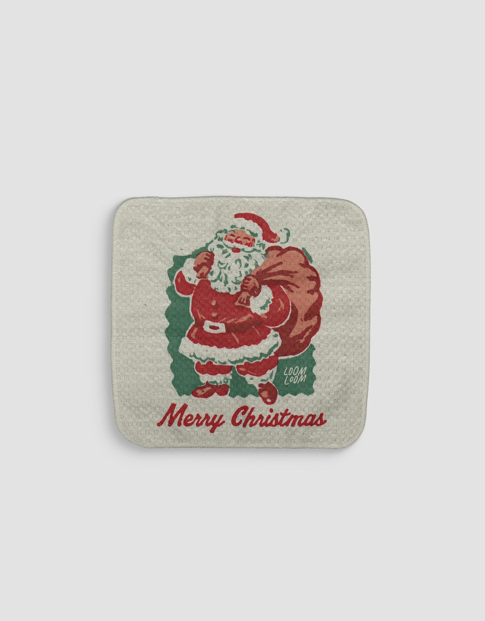 Happy Santa Dishcloth - Loom Loom