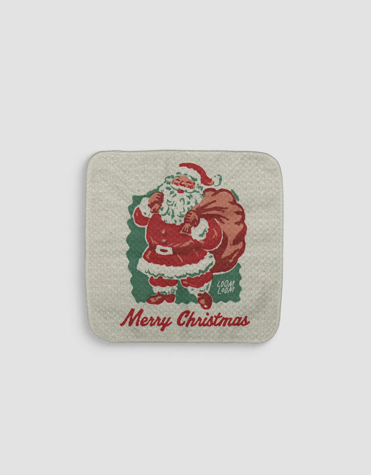 Happy Santa Dishcloth - Loom Loom